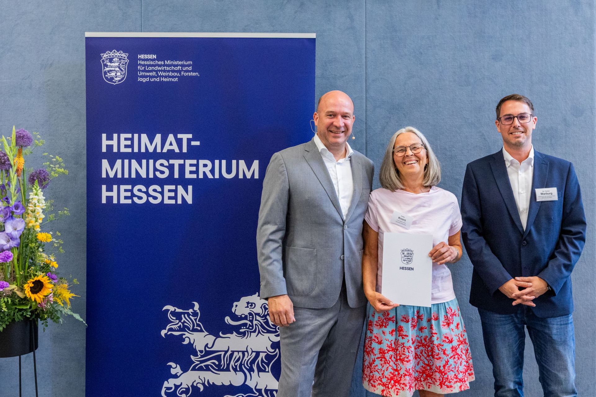 Übergabe des Förderbescheids DE